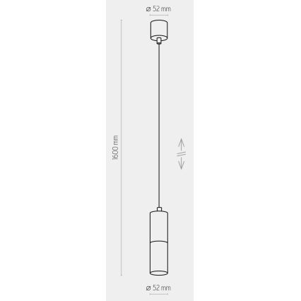 Suspension filaire ELIT 1xGU10/10W/230V noire