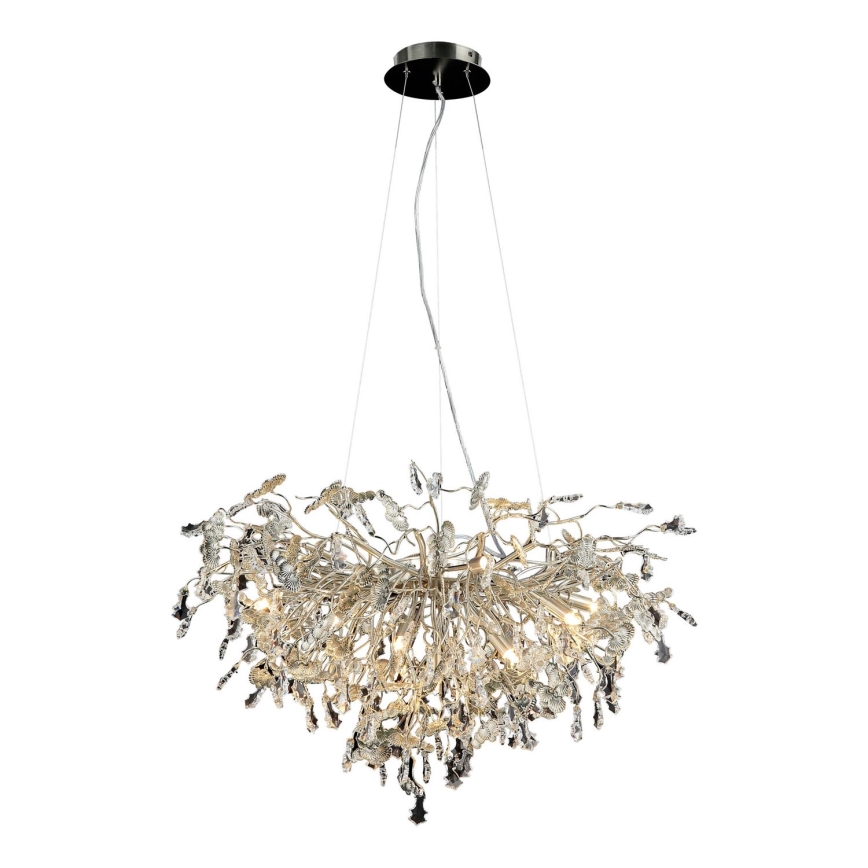 Suspension filaire en cristal 13xG9/40W/230V chrome brillant