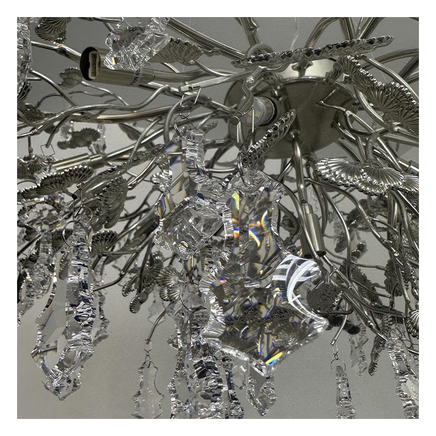 Suspension filaire en cristal 13xG9/40W/230V chrome brillant