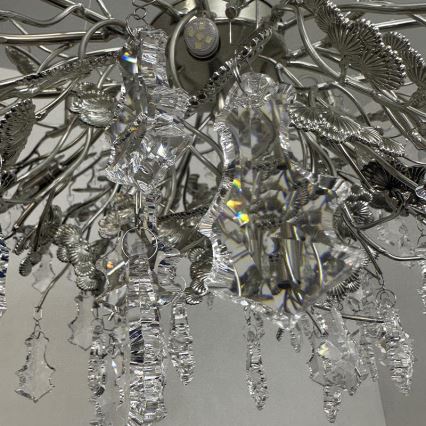 Suspension filaire en cristal 13xG9/40W/230V chrome brillant