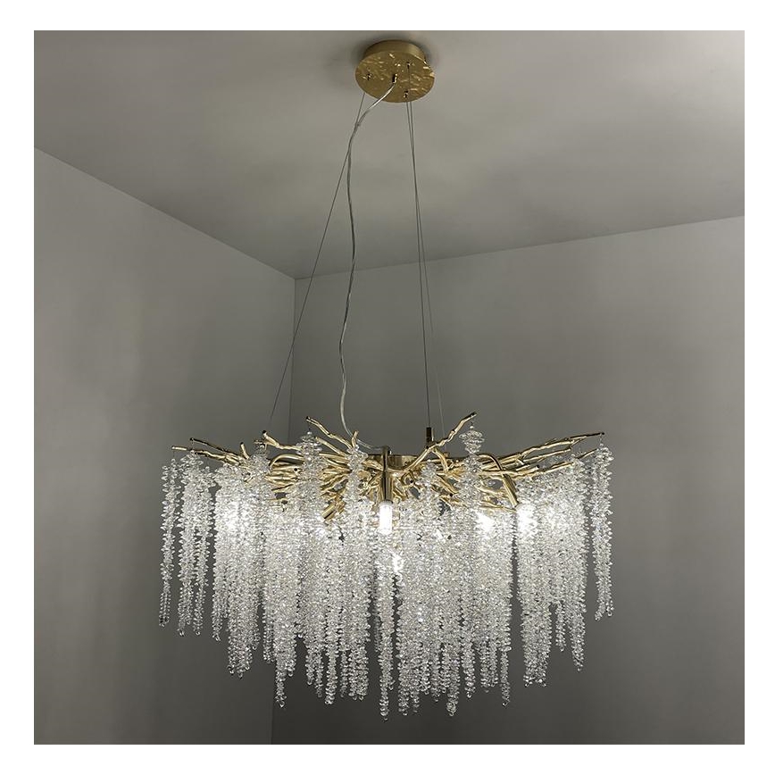 Suspension filaire en cristal 13xG9/40W/230V doré