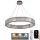 Suspension filaire en cristal à intensité variable LED/50W/230V 3000-6500K chrome brillant + télécommande