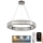 Suspension filaire en cristal à intensité variable LED/50W/230V 3000-6500K chrome brillant + télécommande