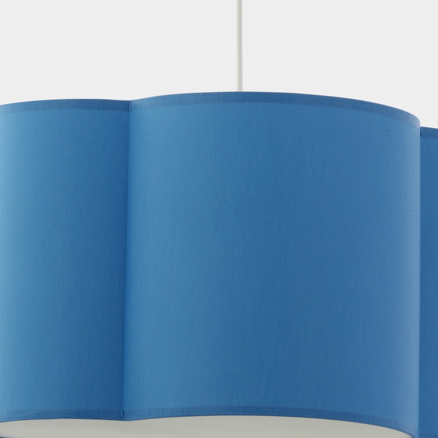 Suspension filaire enfant CLOUD 1xE27/25W/230V bleue