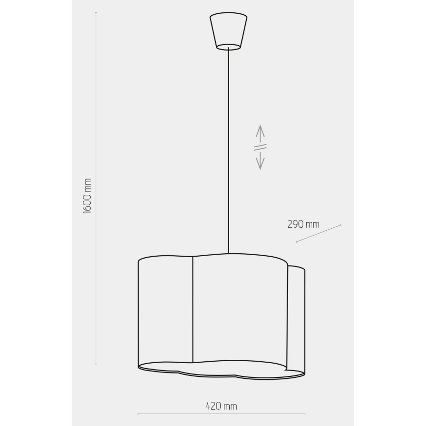 Suspension filaire enfant CLOUD 1xE27/25W/230V bleue