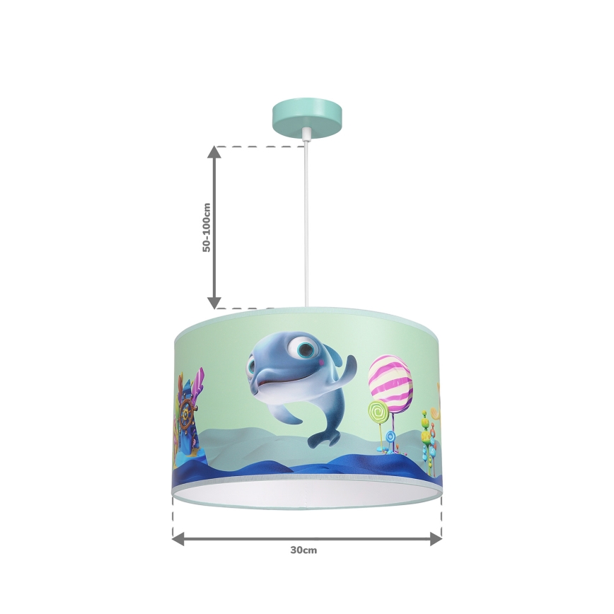 Suspension filaire enfant DOLPHIN 1xE27/60W/230V