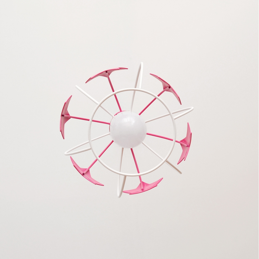 Suspension filaire enfant STARS 1xE27/15W/230V rose/blanc