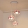 Suspension filaire enfant STARS 3xE27/15W/230V rose/blanc