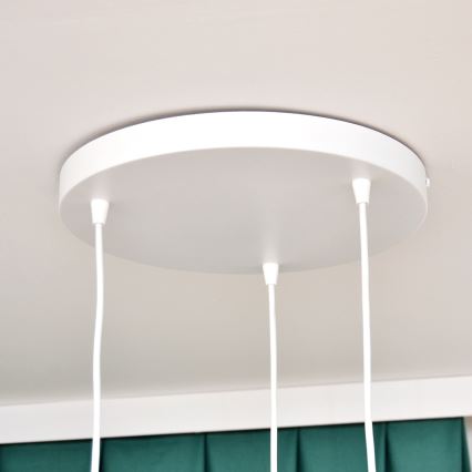 Suspension filaire enfant STARS 3xE27/15W/230V turquoise/blanc
