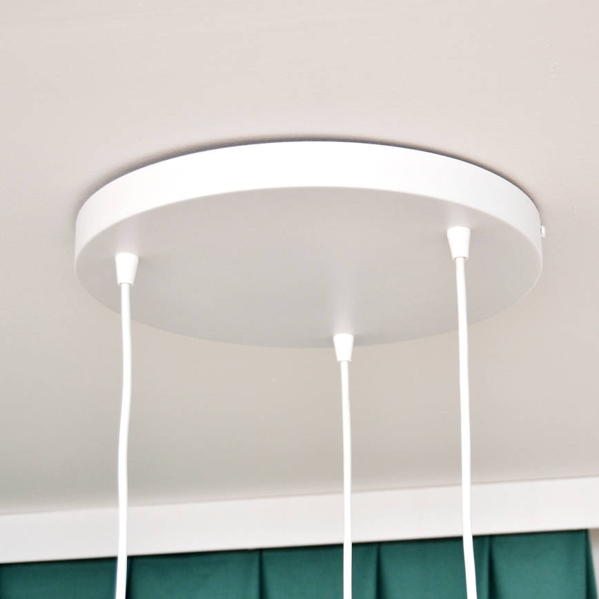 Suspension filaire enfant STARS 3xE27/15W/230V turquoise/blanc