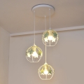 Suspension filaire enfant STARS 3xE27/15W/230V vert/blanc