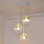 Suspension filaire enfant STARS 3xE27/15W/230V vert/blanc