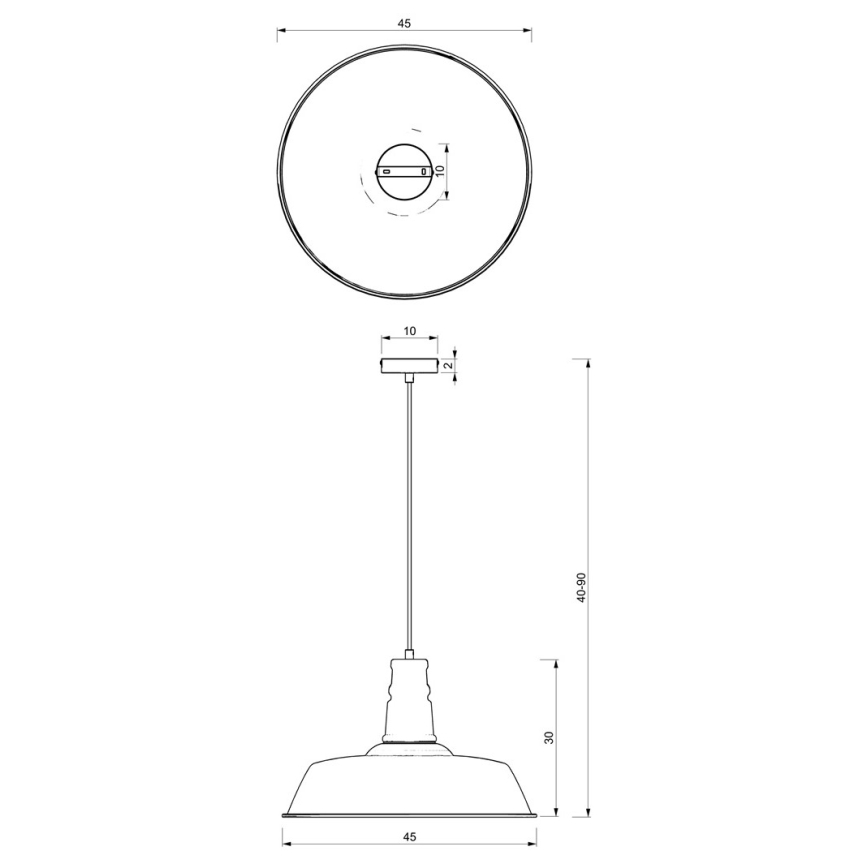 Suspension filaire ENZO 1xE27/60W/230V blanc/rose