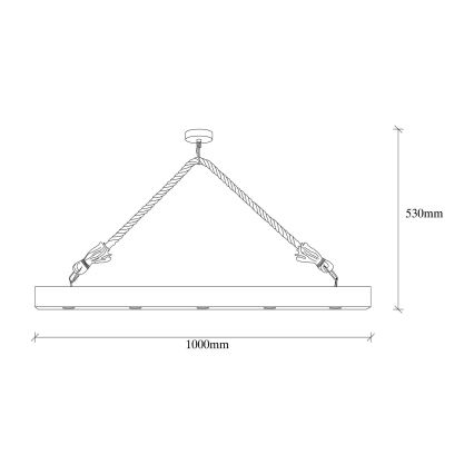 Suspension filaire EREBOS 5xE27/100W/230V