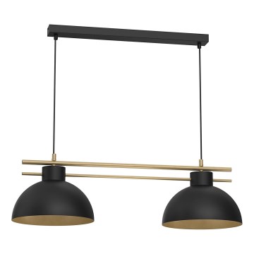 Suspension filaire ESTATE 2xE27/15W/230V noir