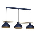 Suspension filaire ESTATE 3xE27/15W/230V bleu