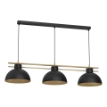 Suspension filaire ESTATE 3xE27/15W/230V noir