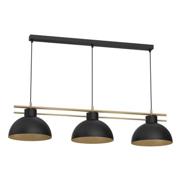 Suspension filaire ESTATE 3xE27/15W/230V noir
