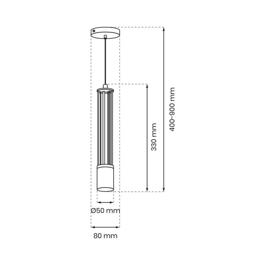 Suspension filaire ESTILO 1xGU10/40W/230V noir