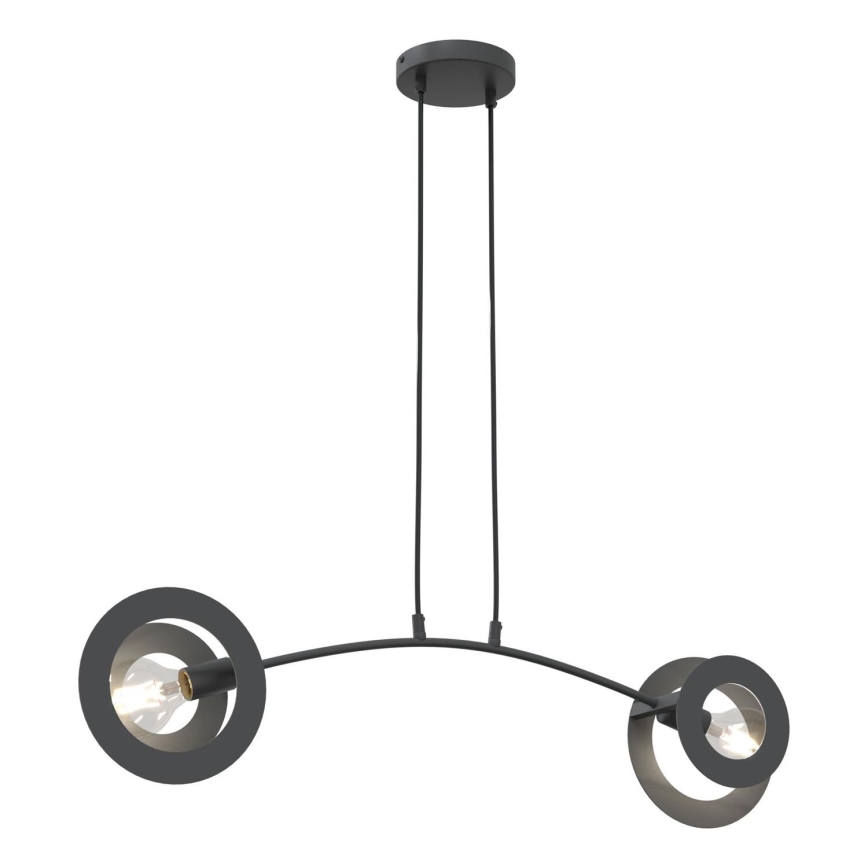 Suspension filaire EUFORIA 2xE27/15W/230V noir
