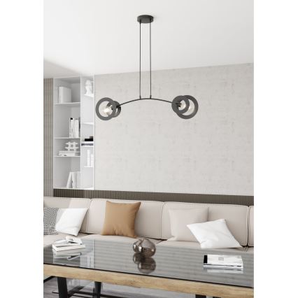 Suspension filaire EUFORIA 2xE27/15W/230V noir
