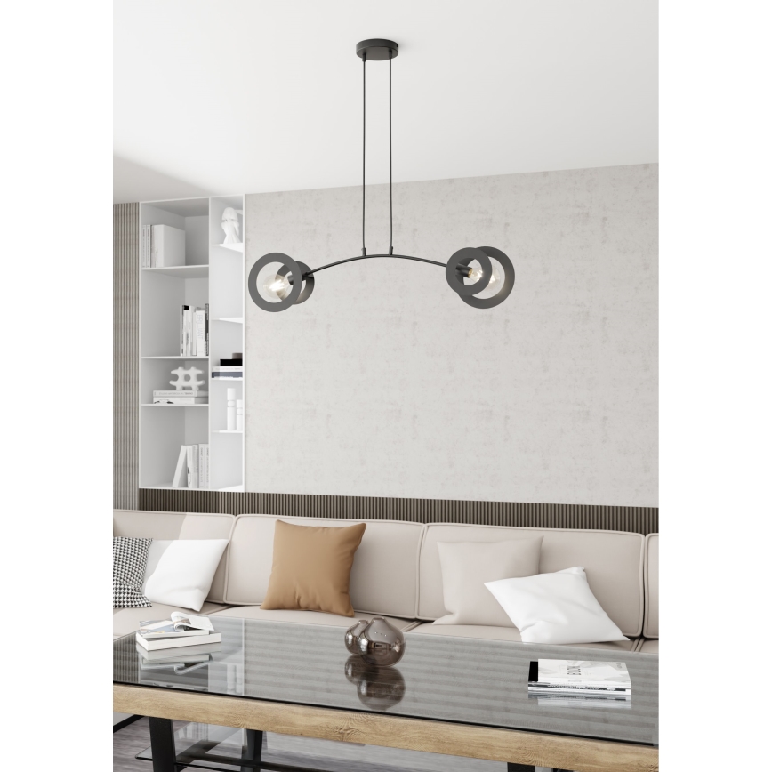 Suspension filaire EUFORIA 2xE27/15W/230V noir