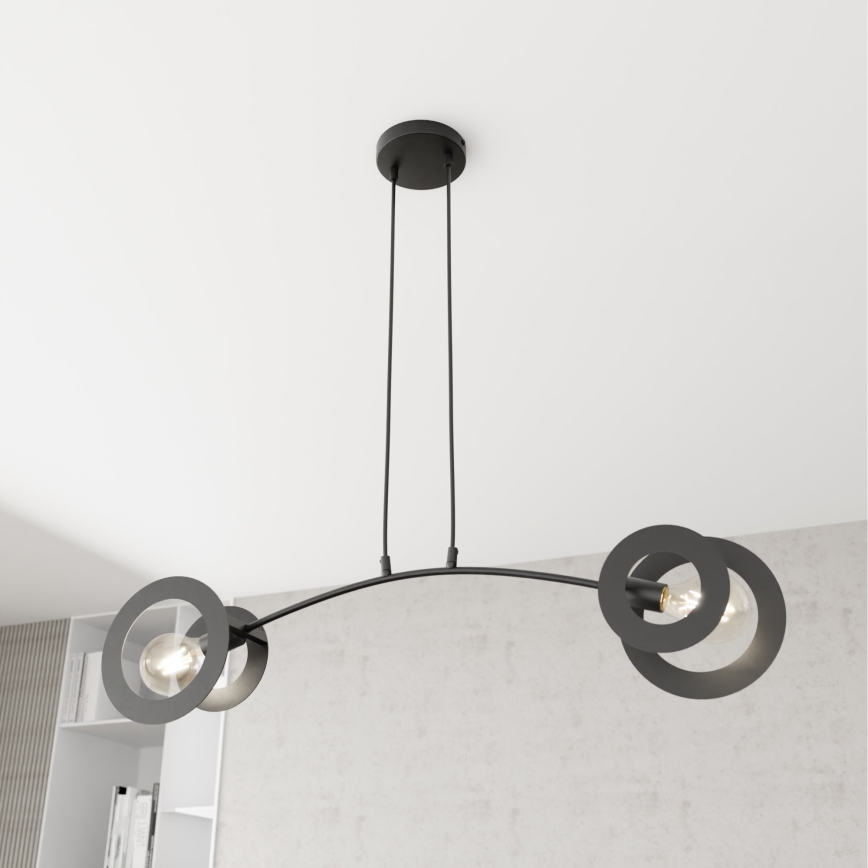 Suspension filaire EUFORIA 2xE27/15W/230V noir