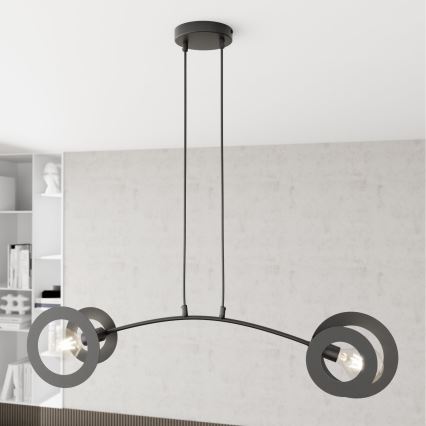 Suspension filaire EUFORIA 2xE27/15W/230V noir
