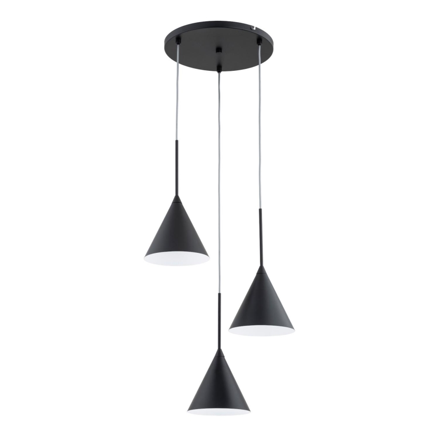 Suspension filaire FABO 3xE14/10W/230V noir