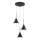 Suspension filaire FABO 3xE14/10W/230V noir