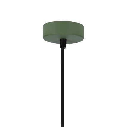 Suspension filaire FARO 1xE27/40W/230V vert/hêtre