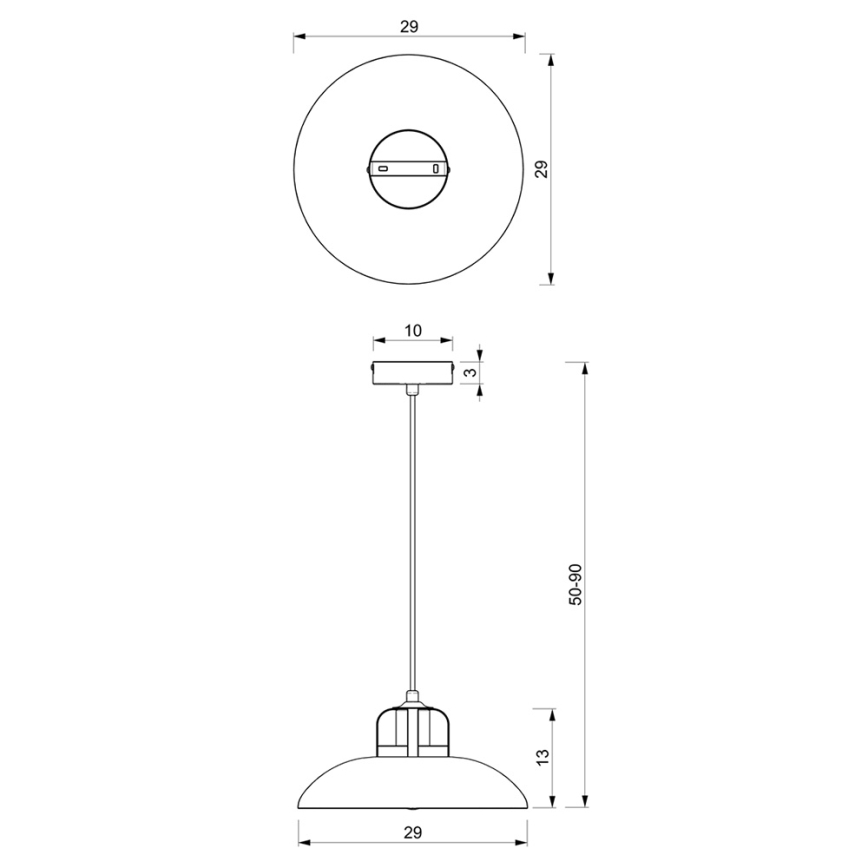 Suspension filaire FELIX 1xE27/60W/230V blanche