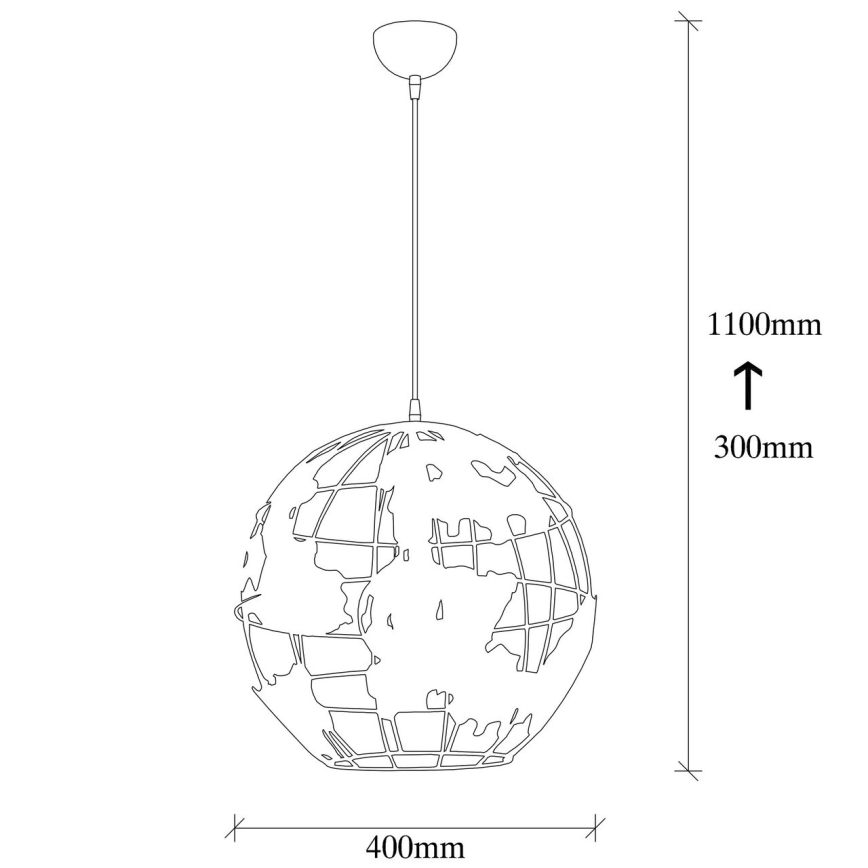 Suspension filaire FELLINI 1xE27/40W/230V