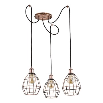 Suspension filaire FIREFOX 3xE27/15W/230V araignée bronze