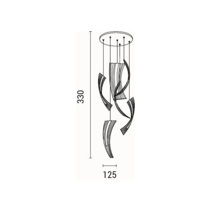 Suspension filaire FIRENZE 6xLED/10W/230V 3000K