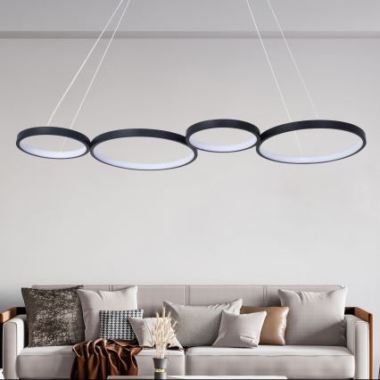 Suspension filaire FLAMENCO LED/42W/230V 4000K noir