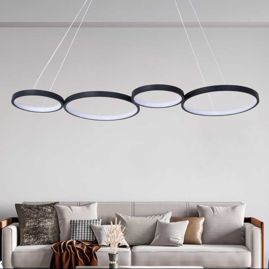 Suspension filaire FLAMENCO LED/42W/230V 4000K noir