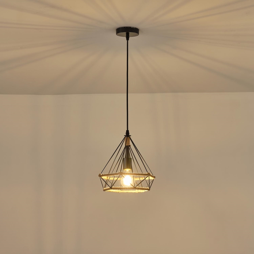 Suspension filaire FLARE 1xE27/15W/230V d. 25 cm beige