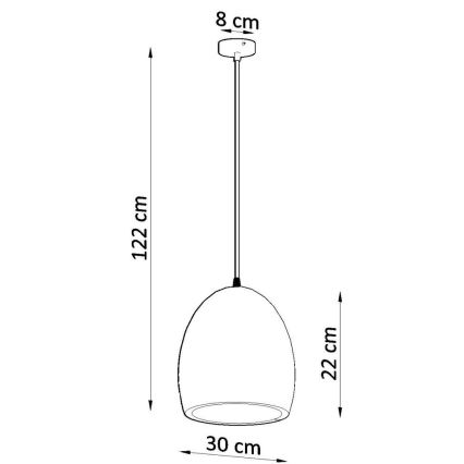 Suspension filaire FLAWIUSZ 1xE27/60W/230V