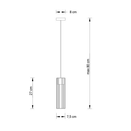 Suspension filaire FOBIA 1xGU10/25W/230V noir/doré