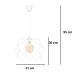 Suspension filaire GALL 1xE27/60W/230V blanc