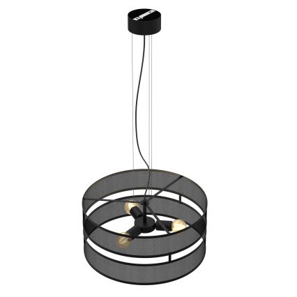 Suspension filaire GLUM 3xE27/60W/230V noir