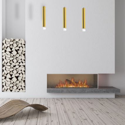 Suspension filaire GOLDIE 3xLED/15W/230V dorée