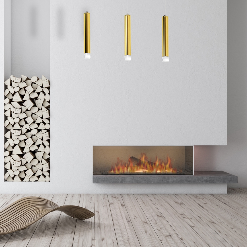 Suspension filaire GOLDIE 3xLED/15W/230V dorée