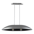 Suspension filaire GONDOLA 2xE27/60W/230V argent/noir