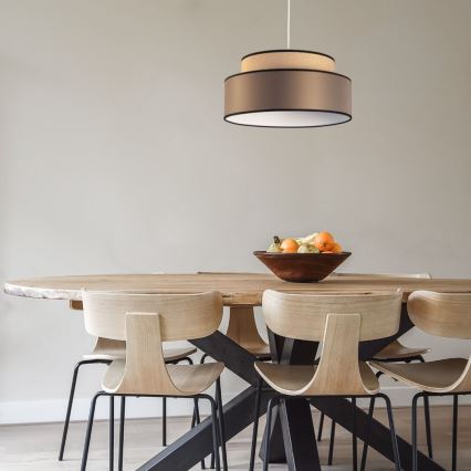 Suspension filaire GRACE 1xE27/60W/230V beige/marron