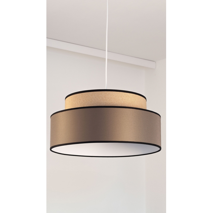 Suspension filaire GRACE 1xE27/60W/230V beige/marron