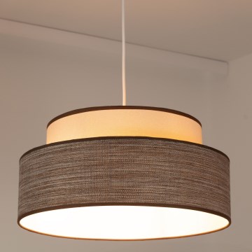 Suspension filaire GRACE 1xE27/60W/230V crème/marron