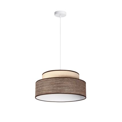 Suspension filaire GRACE 1xE27/60W/230V crème/marron