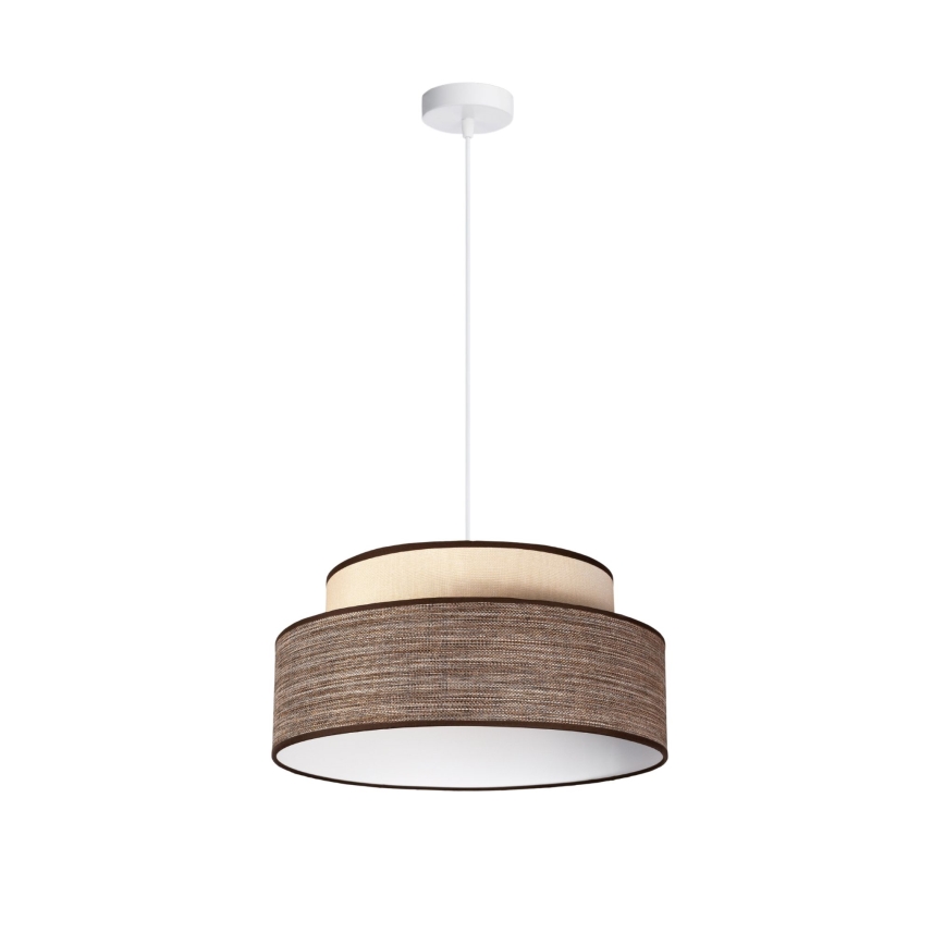 Suspension filaire GRACE 1xE27/60W/230V crème/marron